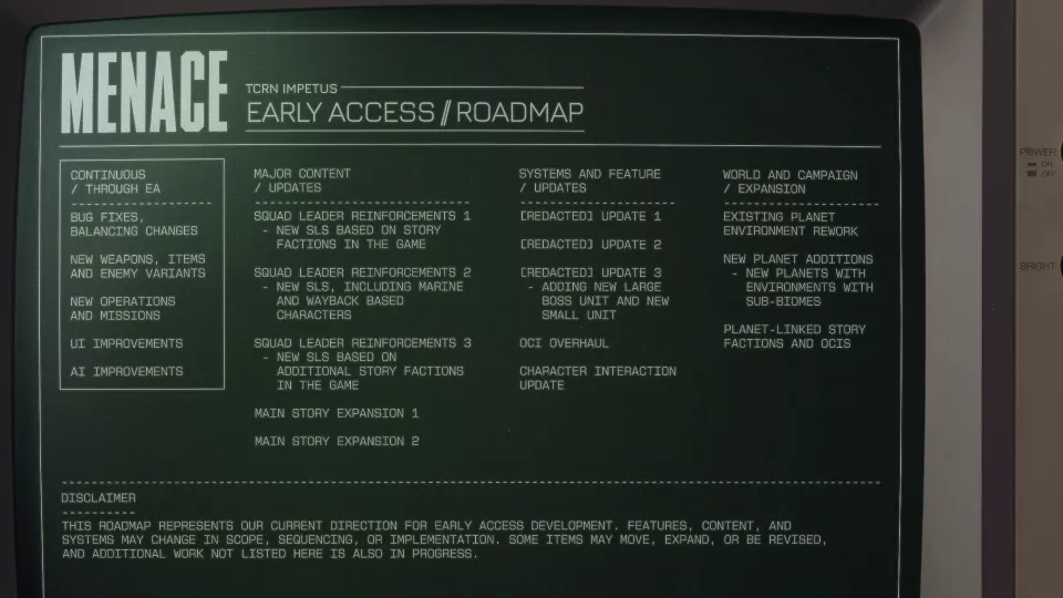 Роадмап Menace: сюжетные DLC, новые лидеры и секретные обновления