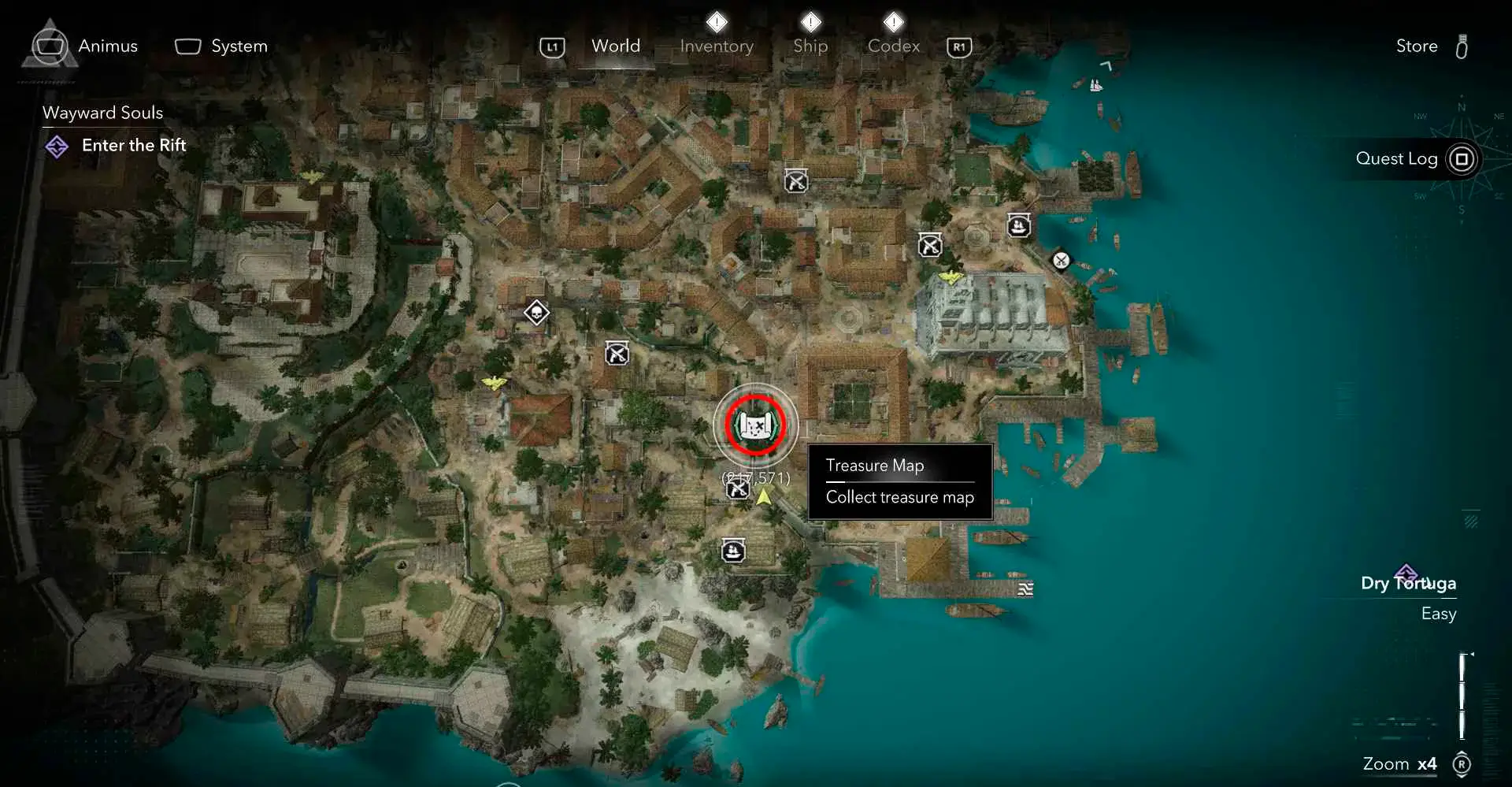 Все сокровища в Assassin's Creed Black Flag Resynced – полный гайд - Регион Dry Tortuga