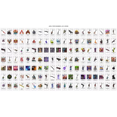 Apex Legends Twitch ДРОПСЫ СКИНЫ 133+ ПРЕДМЕТЫ ФОНЫ
